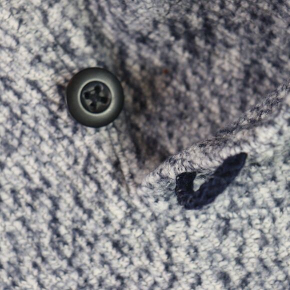 L.L. Bean Blue White Shawl Collar Flat Sherpa Pullover XXXL Tall - Picture 4 of 6